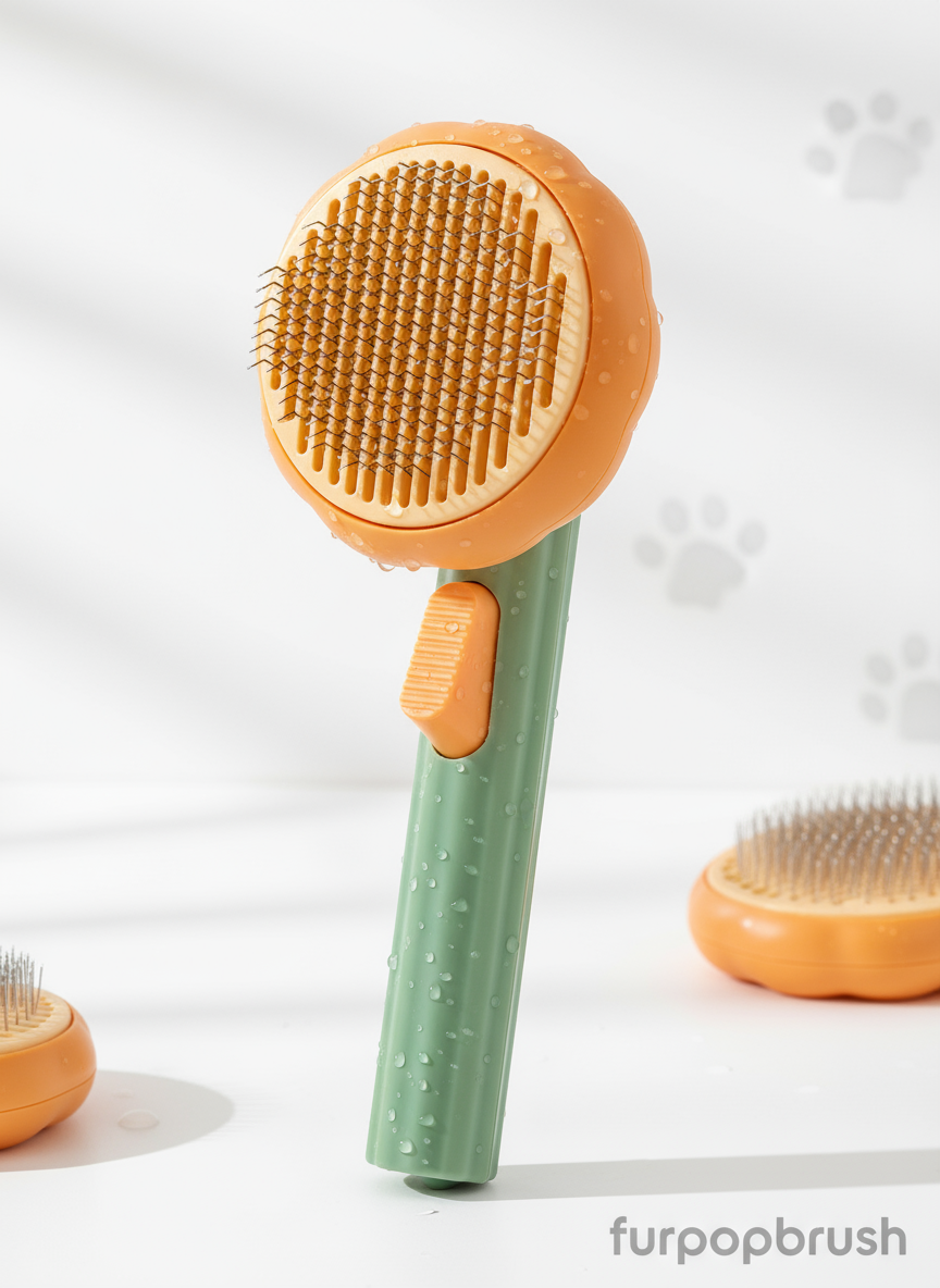 FurPop™ Self-Cleaning Pet Brush (for Cats & Dogs)