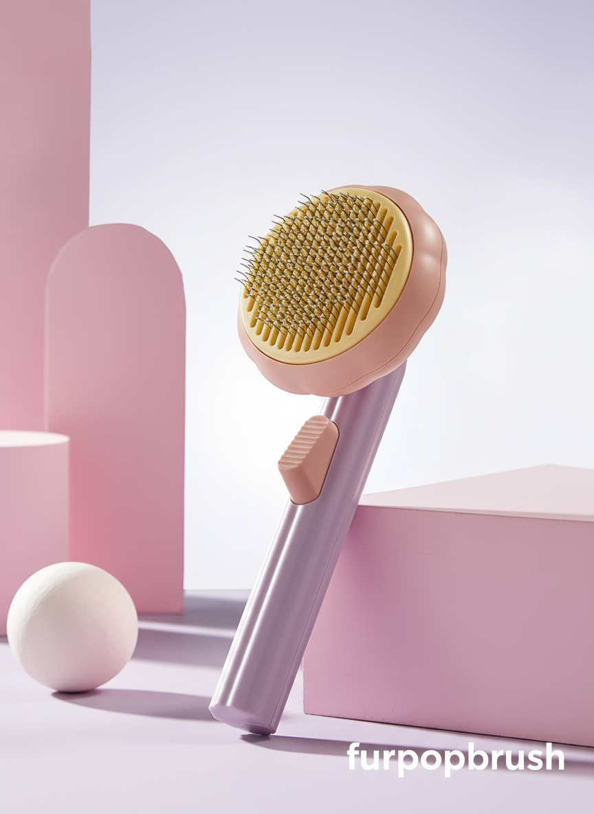 FurPop™ Self-Cleaning Pet Brush (for Cats & Dogs)